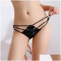 Simple Girl Underwear Mid Waist Japanese Black White Cotton