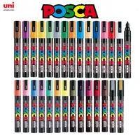 Posca Marker, Line 0,7-15 , Black, 6 pc, 1 Pack