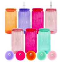 Sublimation Sippy Cup Wholesale Glass Tumblers 16oz Double Wall Snow Globe  Beer Tea Mugs Frosted Drinking Bottle With Bamboo Lid And Reusable Straw  From Officesupply, $3.99