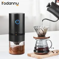 Manuel Kahve Öğütücüleri Rodanny Elektrikli Kahve Öğütücü Otomatik Fasulye Mill Taşınabilir Espresso Makine Makinesi Kafe Ev Seyahat USB Şarj Edilebilir 220830