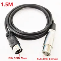 Audio -Kabel 1,5 m Länge DIN 5Pin Männlich an XLR 3Pin weiblicher Audio Midi Extension Adapter -Anschlusskabel/1pcs