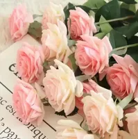 Dhl ups dekor rose konstgjorda blommor silkblommor blommor latex verklig touch rosor br￶llop bukett hem parti design b0901