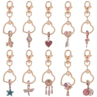 Keychains Openable Ring Keychain Pendants Dreamcatcher Key Chain Accessories Heart Butterfly Hollow Leaf Phone Charm Bag Keyring