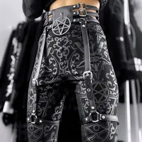 Bustiers & Corsets Dark personality leather adjustable Pentagram Star belt leggings