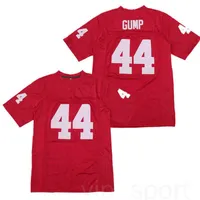 남자 T 셔츠 남성 영화 44 포레스트 검프 축구 유니폼 붉은 색 홈 자수 및 스티치 통기성 순수면 최고 품질 판매