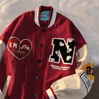 Jackets femininas BigGorange Love Jacket Baseball Baseball Female Up Jacket Mulheres Clothing Harajuku Plus Size Streetwear