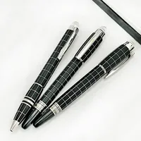Pen-Gift Penn de haute qualité stylo de luxe 14K Head Crystal 4810 Fountain Pen Transparent Cap Classique Résine noire avec recharge de cadeaux