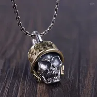 Pendant Necklaces Creative Design Beret Soldier Skull Necklace Personality Men's Casual Retro Motorcycle Rock Party Jewelry Gift