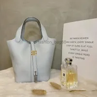 Messenger Bag Grail Blue CM Gemüsekorb Eimer H Bag Classic Marke Luxus Bag Hochwertige echte Ledermode 2022