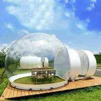3MX2Mインフレータブル透明なテントハウスバブルテント屋外キャンプの裏庭用のクリア防水ドーム