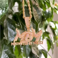 قلادة قلادة Rakol Hip Hop Gold Color Micro Micro Cubic Zircon Chain Chain Nclace Charm for Men Jewelry Gifts RN21371