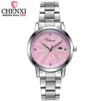 Chenxi Nuovo calendario della moda Donom Women Quartz Watchs Ladies Steel Watchband Orologi da polso da donna Amanti casual di moda gif335k