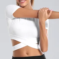 Sundierte Frauen Sportweste Yoga Outfits Yoga tragen ärmellose Rennfahrer -Training und Fitness -Tank -Top