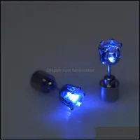 LED Gadget LED Ohrringe Frauen M￤nner Mode Schmuck Leuchte Kronenkristall Drops Drop Lieferung 2021 Elektronik Gadgets Fansummer DHKPM