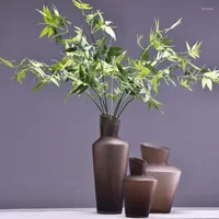 Dekorative Blumen 117 cm/155 cm hochwertige künstliche Bambusblattpflanze Simulation Seidenblätter Zweige für Hochzeitsfeier -Bürodekoration