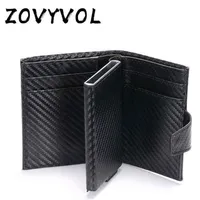 Zovyvol Short Smart Male Wallet Bag Leather Rfid Mens Trifold Card Small Coin Pocket S 211223199H