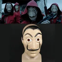 قناع حفلات Cosplay La Casa de Papel Mask Salvador Dali Costume Movie Movie أقنعة واقعية عيد الميلاد عيد الميلاد XMAS Mone