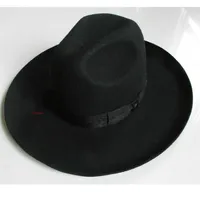 x053 성인 100% 울 탑 모자 수출 오리지널 시트 이스라엘 유태인 모자는 큰 처마 10cm brim woolen fedora hats238p