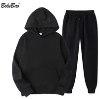 Мужские толстовок толстовок Bolubao Spring Casual Sets Brand Solid Hoodie Pants Twopieces Sportswear Set Set Suit мужчина 220831