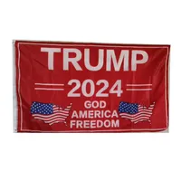 God America Dom Trump 2024 플래그 생생한 컬러 UV 페이드 저항성 이중 스티치 장식 배너 90x150cm 디지털 프린트 전체 286S