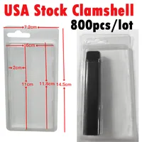 Clamshell Packaging Disposable Vape Pen Cartridges Package 1ML 0.8ML Full Ceramic Carts USA Stock OEM 2ML Vapes 510 Thread Battery Custom Packaging Box Bar CAKE Bags