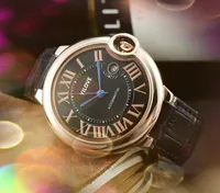 럭셔리 투르 빌론 기계식 남성 시계 43mm 로마 발론 다이얼 ​​골격 자동 정밀 운동 진짜 가죽 벨트 손목 시계 고품질 절묘한 선물