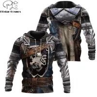 3D Printed Chainmail Knight Armor Men Men Hoodie Koodie Knights Templar Harajuku Fashion Jacket Pulver Unisex Cosplay Coodies QS-006 CX200808241V