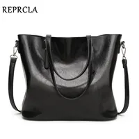 Shopping Bags REPRCLA High Quality Women Bag PU Leather Handbags Tophandle Tote Fashion Shoulder Designer Crossbody Large Capacity 220901
