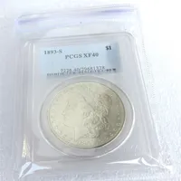 US Coin 1893S XF40 Morgan Dolar Craft Gümüş Para Para Birimi Kıdemli Şeffaf Box202X