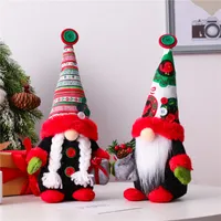 Decora￧￣o de Natal Doll sem rosto DOLR DWARF Goblin Santa Gnome Rudolph Decora￧￣o de mesa de bonecas