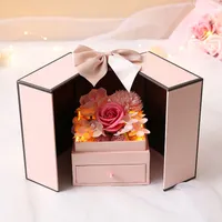 Prezent Wrap Walentynki Day Creative Prezent Pudełko urodzin Romantyczne mydło kwiat biżuteria opakowanie pudełka