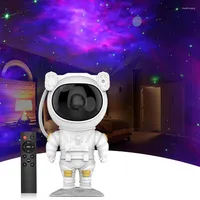 Night Lights Galaxy Star Projector Astronaut Light Starry Sky USB Rotación para luminarias decorativas Regalo para niños