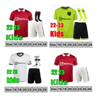 22 23 Utds Soccer Jersey Kits Kit Sets Boys Erikson Martinez Sancho Varane Camisetas de fútbol 2022 2023 Mans Utds Jersey