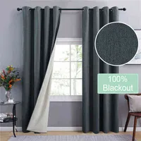 Sheer Curtains Modern 100% Blackout Curtains for Living Room Linen Thickening Soundproof Curtain for Bedroom Window Drapes Modern Cortinas Grey T220831