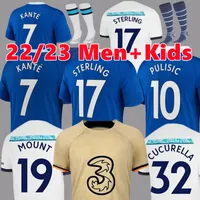 22 23 CFC Sterling Soccer Jersey Pulisic Mount Havertz 2022 2023 Camisa de fútbol Jorginho Koulibaly Kante T. Silva Men Kits Kids Equipment Jersey Uniforme