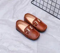 Barn sneakers mjuk pu l￤der sm￥barn loafers baby pojke skor klassisk stil slip-on pojkar skor storlek 21-30