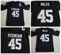 Men's T Shirts Mens Boobie Miles Permian Movie Cheap Friday Night Lights Football Jerseys #45 Boobie Miles Stitched Black Footballl Jersey C Patch