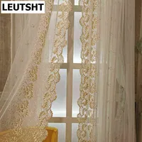 Sheer Curtains 2021 New Curtains for Living Dining Room Bedroom Jane Ousheng Embroidered Window Tulle Matching Translucent Screen Curtain T220831