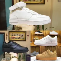 Designer 2022 New FoRcEs Skateboard Shoes Outdoor Men Low Discount One Unisex Classic 1 07 Knit Euro Airs High Women All White Black Wheat Running Sports Sneakers S15