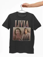Herr t-skjortor herrar Livia Soprano Shirt Nancy Marchand The Sopranos Tony Vintage Custom Print unisex hyllning T-shirt tee-stil män