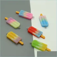 Charms Colorf Ice Cream Charms Resin Mini Simated Food Pendant For Woman Making Jewelry Diy Oording Decoration C3 Drop Lever Sport1 Dhleq