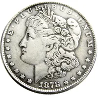 미국 1878-P-CC-S Morgan Dollar Copy Coin Brass Craft Ornaments 복제 동전 가정 장식 액세서리 255d