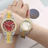 Armbandsur Diamond Women's Dress Watch mode rostfritt blekar inte klocka Kalenderklockor Mannen sl￤pp 2022 S￤ljer produkter