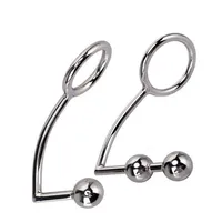 Nxy Sex Anal Toys Male Chastity Hook Cock Ring Penis Lock Plugs Prostate Massage Intruder Metal Butt Plug Toys Drop 1119232L