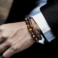 Bedelarmbanden 2022 Fashion Men Bracelet Classic Tiger Eye Stone Bead For Anniversary Sieraden Gift Bijoux Pour Hommes