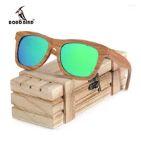 Sunglasses BOBO BIRD Square Men Women Retro Polarized Wood Sun Glasses Gafas De Lujo Hombre