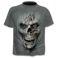 Men's T Shirts 2022 Drop Ship 3D Printed T-Shirt Men's Women's Thirt Punk Style Top Tees Skull Shirt Gothic Asian Size 6XL Gym