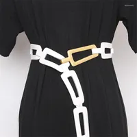 Cintos de 140 cm de cinto de círculo de moda feminino largo preto para mulheres nó geométrico Cintura longa cintura vestido casaco decoração de roupas