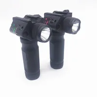 Compact ficklampa och lasersiktomfång combo 2 i 1 Taktisk jakt röd grön laser syn snabba frisläppning ficklampa340i