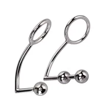 Nxy Sex Anal Toys Male Chastity Hook Cock Ring Penis Lock Plugs Prostate Massage Intruder Metal Butt Plug Toys Drop 11192824